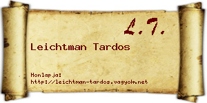 Leichtman Tardos névjegykártya